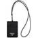 Prada Logo Saffiano Badge Holder Black