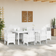 vidaXL Garden Table White 200x100x73 cm Poly Rattan