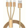 Shein USB A - Lightning/USB C/Micro USB B M-M Gold 1.2m