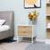 Homcom Modern White Bedside Table 39x45cm