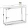 Julian Bowen Scala White Marble/Chrome Console Table 35x100cm