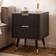 Wohnling Nightstand Black Bedside Table 39x43.5cm