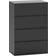 Homcom Modern 4 Black Chest of Drawer 55x80cm