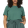 Only Carmakoma Carvika Short Sleeve Top - Green/Balsam Green