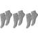mp Denmark Plain Cotton Footie 3-pack - Grey Melange (99012)