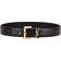 Saint Laurent Cassandre Belt With Square Buckle In Smooth Leather - Black/Bronze