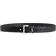 Saint Laurent Cassandre Belt With Square Buckle In Smooth Leather - Black/Silver