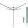 Brabantia Lift-O-Matic 4-Arm Rotary Airer with Cover Metallic Grey