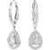 Swarovski Attract Light Pear Pierced Earrings - Silver/Transparent