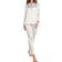 Lady Avenue Pure Silk Basic Pyjamas - Ivory