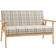 Homcom Modern Upholstered Loveseat Beige Sofa 124cm 2 Seater