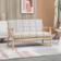 Homcom Modern Upholstered Loveseat Beige Sofa 124cm 2 Seater