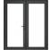 Crystal Left Hand Double Glazed French External Door Clear Glass (179x209cm)