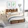 Homcom 5.2FT King Steel Rustic Brown 158x221.8cm