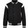 Urban Classics Boy's Inset College Sweat Jacket - Black/White