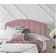 Silentnight Merlin Velvet Double Dusky Pink Headboard 135cm
