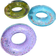 Shein 1pc Glitter Flower Inflatable Swimming Ring/Pool Float, Blue/Purple/Yellow, For Water Play And Pool Party