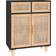 vidaXL 345637 Black/Natural Sideboard 60x75cm