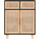 vidaXL 345637 Black/Natural Sideboard 60x75cm