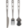 Lifeventure Basic Titanium Camping Cutlery Set 3pcs