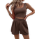 Shein Chiquease Rib-knit Crop Tank Top & Shorts