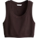 H&M Short Ribbed Tank Top - Dark Brown