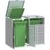 vidaXL Wheelie Storage Double Bins 144x81x113 cm (Building Area )