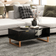 Homcom Marble Effect Black Coffee Table 50x100cm