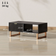 Homcom Marble Effect Black Coffee Table 50x100cm