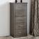 SECONIQUE Lisbon 5 Narrow Black Chest of Drawer 48.5x114cm