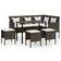 vidaXL 318580 - Brown Loungeset, 1 Bord inkl. 1 Soffor