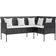 vidaXL 318581 - Black Outdoor Lounge Set, 1 Table incl. 1 Sofas