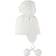 Emile et Rose Baby Griffin Bobble Hat with Ear Flaps - White