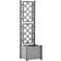 vidaXL Garden Planter with Trellis - Grey 43x43x142cm