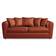 Dunelm Blake Curved Arm Opulent Velvet Orange Umber Sofa 190cm 3 Seater