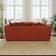 Dunelm Blake Curved Arm Opulent Velvet Orange Umber Sofa 190cm 3 Seater