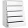 Freemans Naia 5 White Chest of Drawer 77x111.3cm