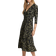Lauren Floral Surplice Dress - Black