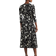 Lauren Floral Surplice Dress - Black/Cream