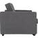 SECONIQUE Astoria Dark Grey Sofa 163cm 2 Seater