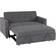SECONIQUE Astoria Dark Grey Sofa 163cm 2 Seater
