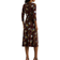 Lauren Floral Surplice Dress - Burgundy Multi