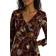 Lauren Floral Surplice Dress - Burgundy Multi