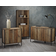LPD Furniture Hoxton Display Brown Book Shelf 160cm