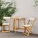 vidaXL 3 Piece Folding with Cushions Bistro Set