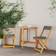 vidaXL 3 Piece Folding with Cushions Solid Wood Acacia Bistro Set