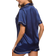 Swomog Silk Sleepwear Two Piece Pyjama Set - Navy Blue