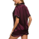 Swomog Silk Sleepwear Two Piece Pyjama Set - Wine Red