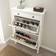 IKEA HEMNES 2 Compartments White Skostativ 89x127cm