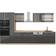 Vicco Cuisine R-Line, Anthracite brillant/Chêne doré 350 cm avec armoire haute, sans plan de travail